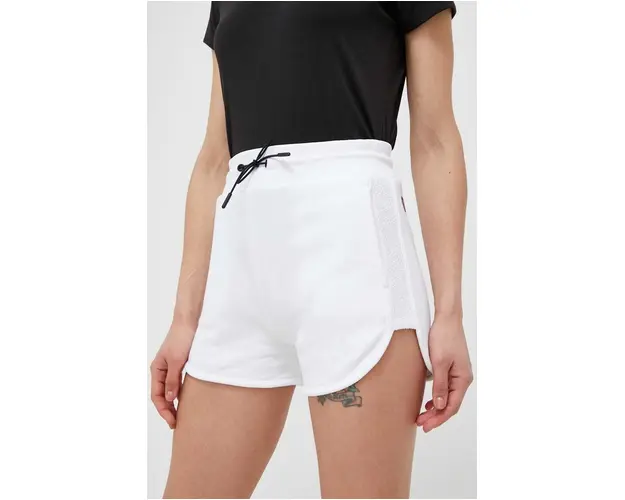 Rossignol pantaloni scurti femei, culoarea alb, neted, high waist