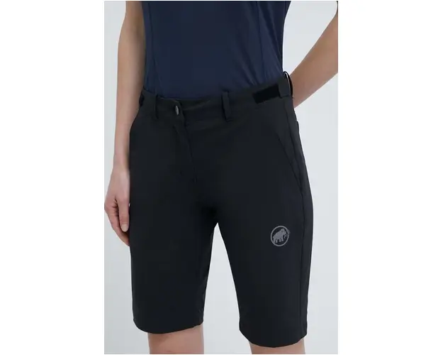 Mammut pantaloni scurti outdoor Runbold culoarea negru, neted, medium waist