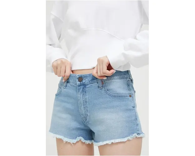 Volcom pantaloni scurti jeans femei, neted, medium waist