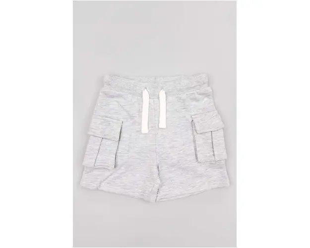 zippy pantaloni scurti bebe culoarea gri, melanj, talie reglabila