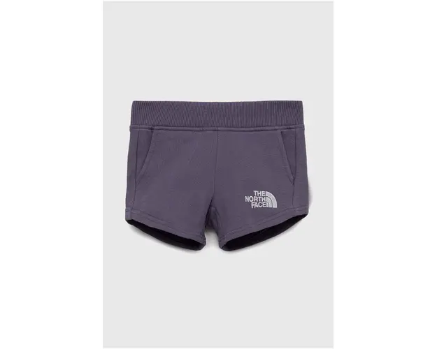 The North Face pantaloni scurti din bumbac pentru copii culoarea violet, cu imprimeu