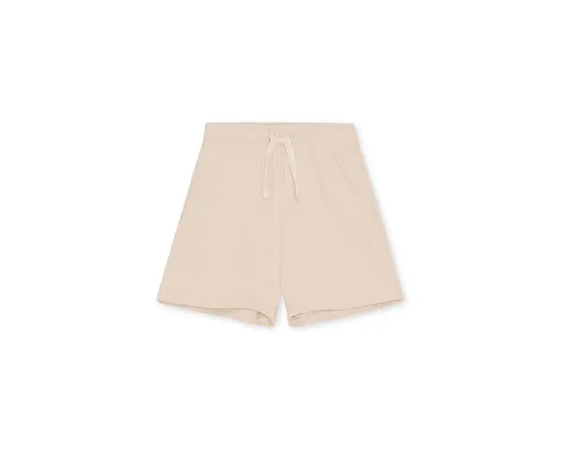 Konges Sløjd pantaloni scurti din bumbac pentru copii culoarea bej, neted