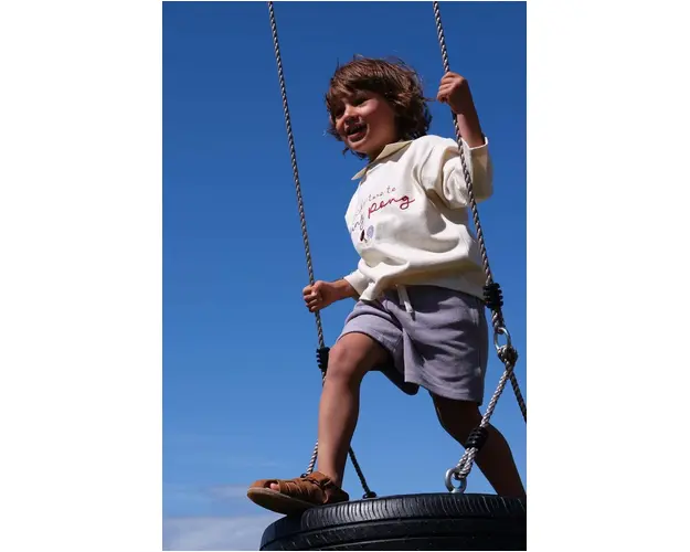 Konges Sløjd pantaloni scurti din bumbac pentru copii neted