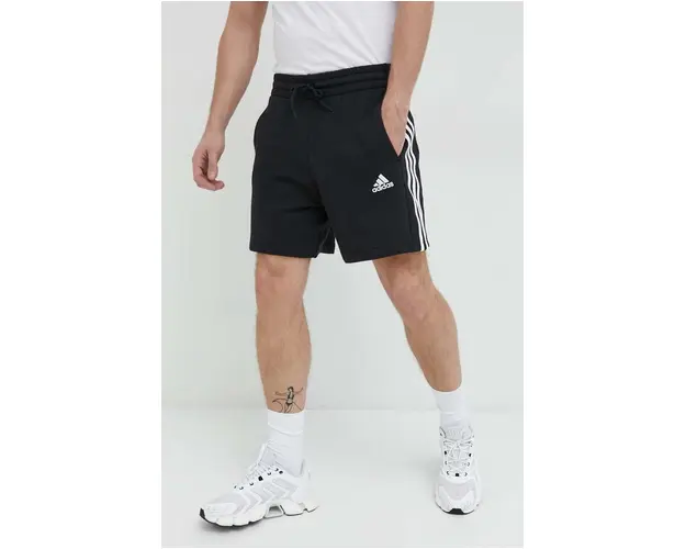 adidas pantaloni scurti din bumbac barbati, culoarea negru IC9435