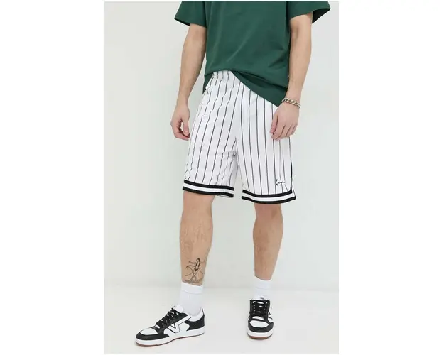 Karl Kani pantaloni scurti barbati, culoarea alb