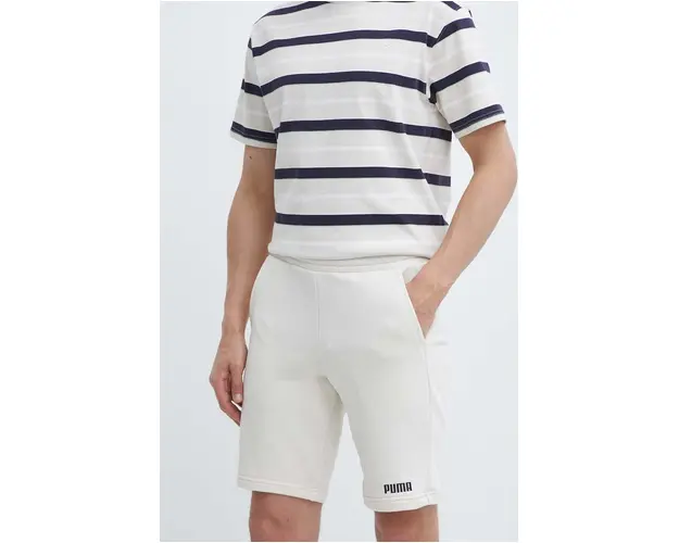 Puma pantaloni scurti barbati, culoarea bej, melanj 586766