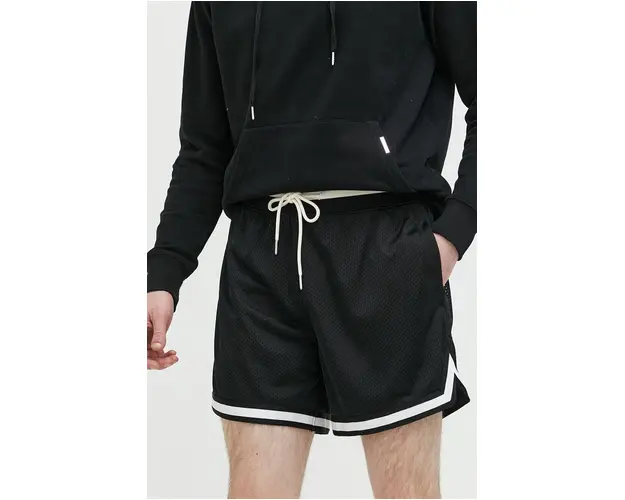 Abercrombie & Fitch pantaloni scurti barbati, culoarea negru