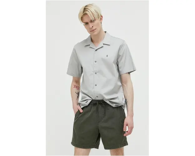 Abercrombie & Fitch pantaloni scurti din bumbac culoarea verde