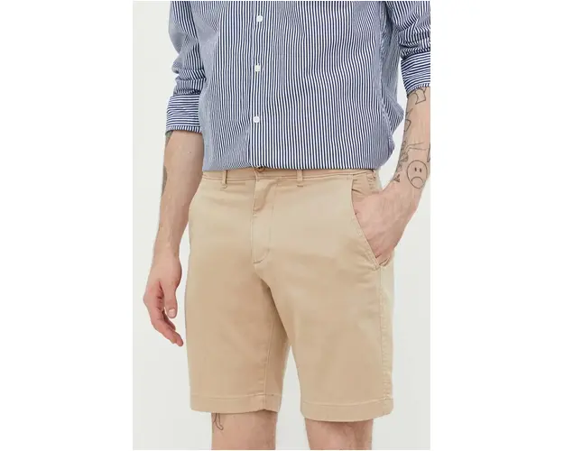 Abercrombie & Fitch pantaloni scurti barbati, culoarea bej
