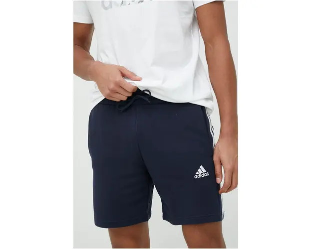 adidas pantaloni scurti din bumbac barbati, culoarea bleumarin IC9436
