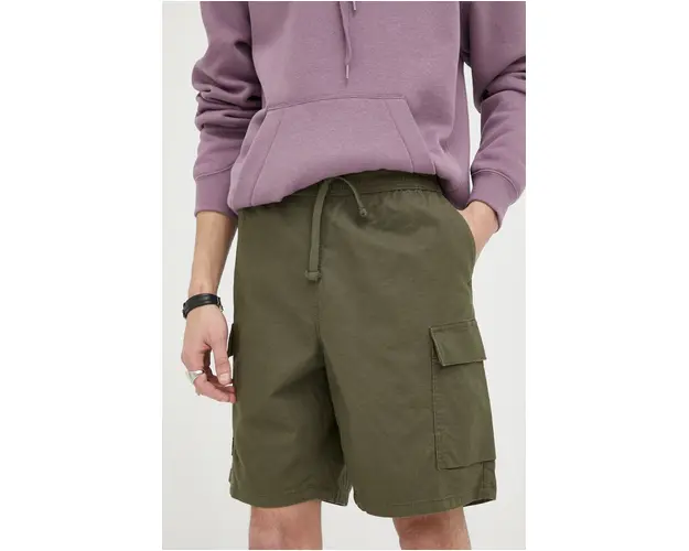 Levi's pantaloni scurti din amestec de in culoarea verde