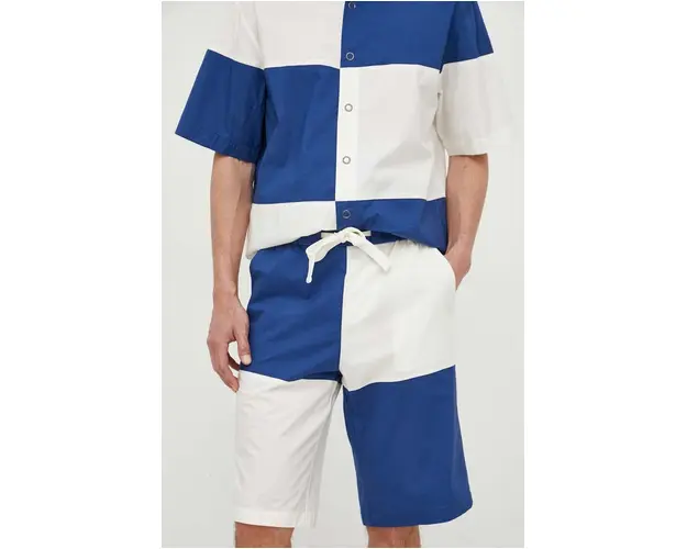 United Colors of Benetton pantaloni scurti din bumbac culoarea albastru marin