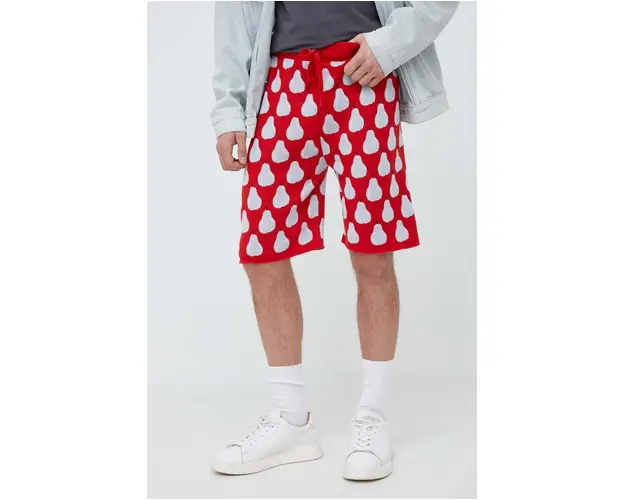 United Colors of Benetton pantaloni scurti din bumbac culoarea rosu