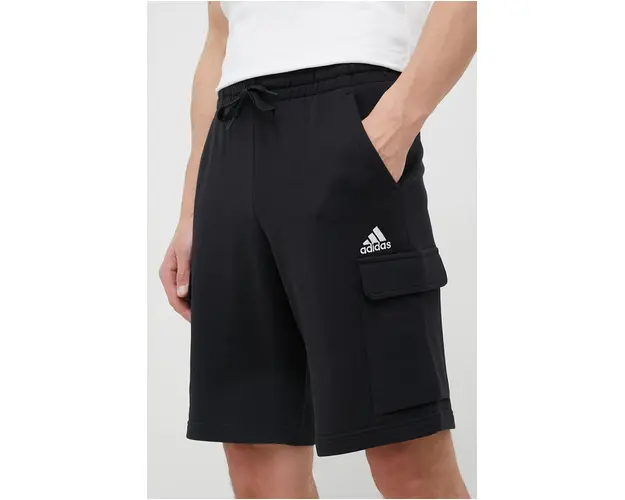 adidas pantaloni scurti din bumbac culoarea negru HA4338