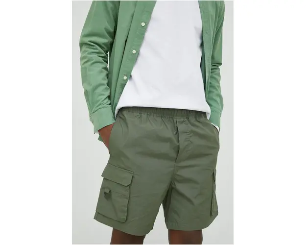 Samsoe Samsoe pantaloni scurti din bumbac culoarea verde
