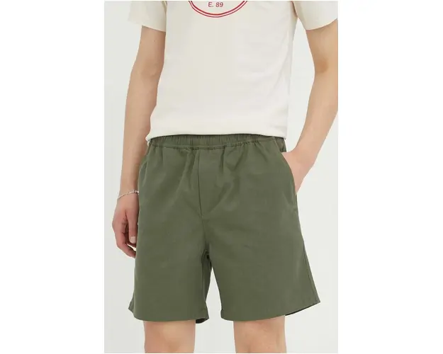 Samsoe Samsoe pantaloni scurti barbati, culoarea verde