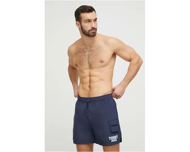 Tommy Jeans pantaloni scurti de baie culoarea albastru marin