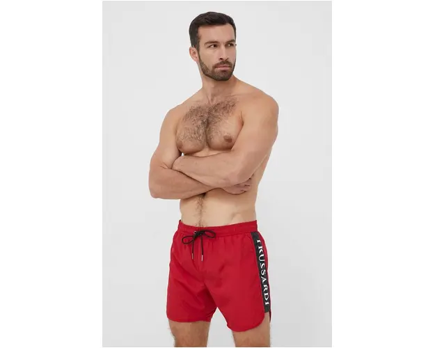 Trussardi pantaloni scurti de baie culoarea bordo