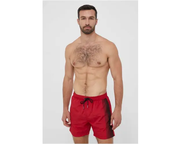 Trussardi pantaloni scurti de baie culoarea bordo