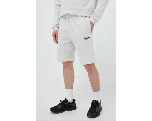 Hummel pantaloni scurti barbati, culoarea gri, melanj