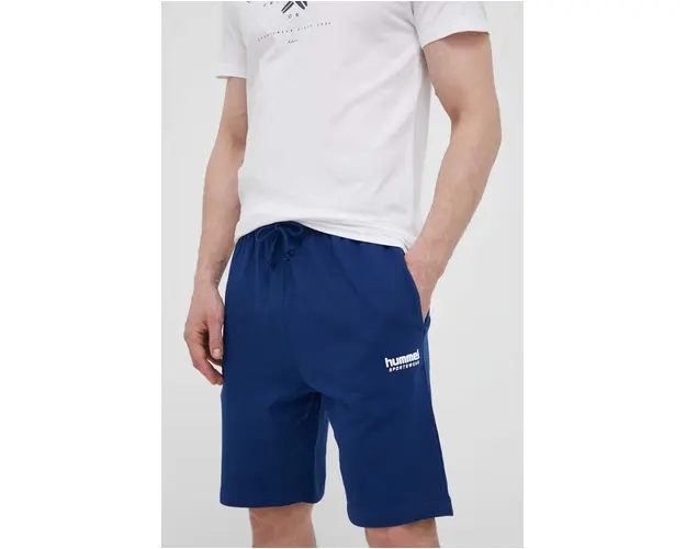 Hummel pantaloni scurti barbati, culoarea albastru marin, melanj