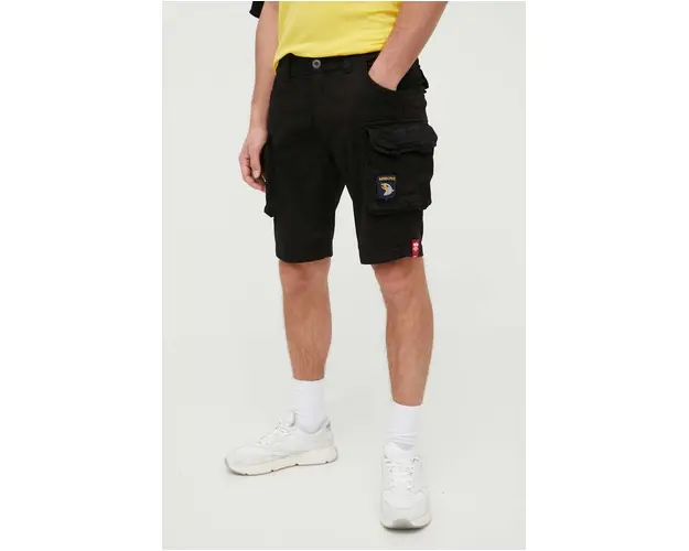 Alpha Industries pantaloni scurti barbati, culoarea negru 186209.03-Black