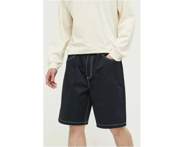 Converse pantaloni scurti din bumbac culoarea negru