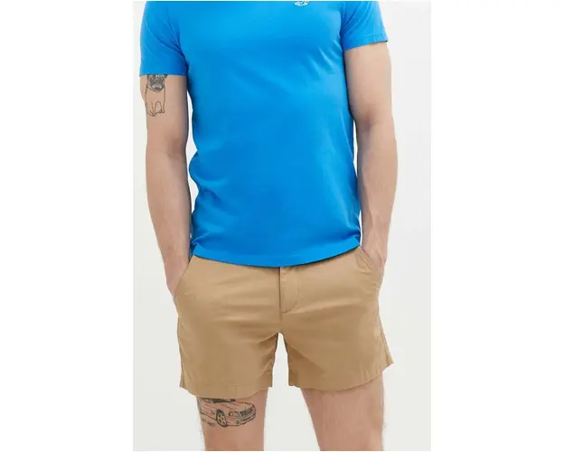 Abercrombie & Fitch pantaloni scurti barbati, culoarea maro