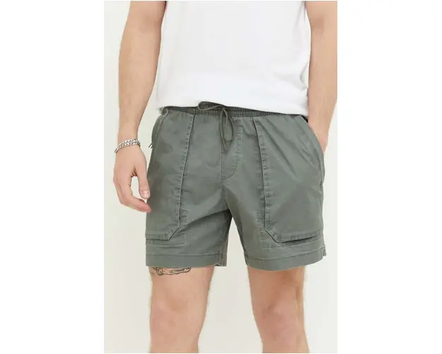 Abercrombie & Fitch pantaloni scurti barbati, culoarea verde