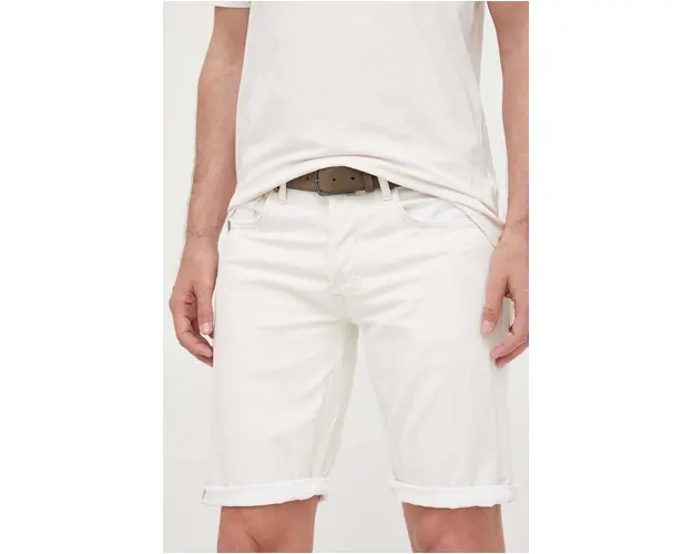 Pepe Jeans pantaloni scurti din bumbac Callen culoarea bej