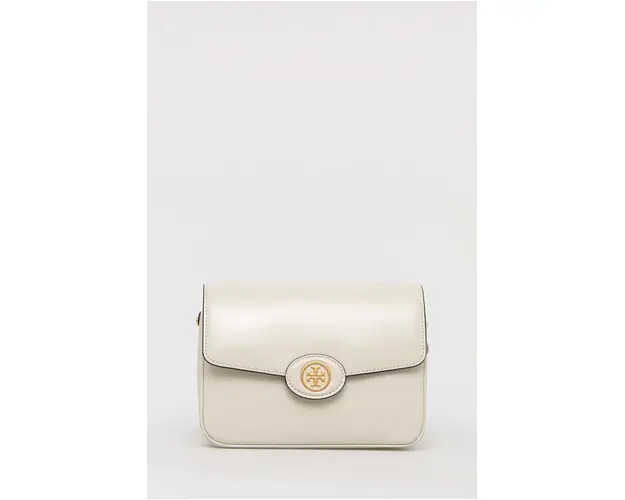 Tory Burch poseta de piele culoarea bej