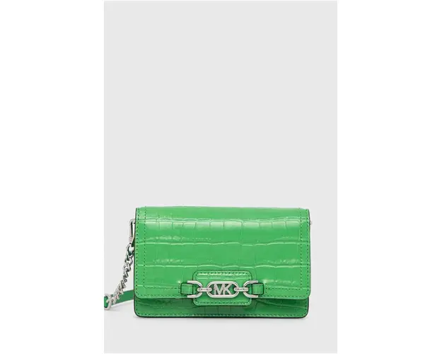 MICHAEL Michael Kors poseta piele culoarea verde