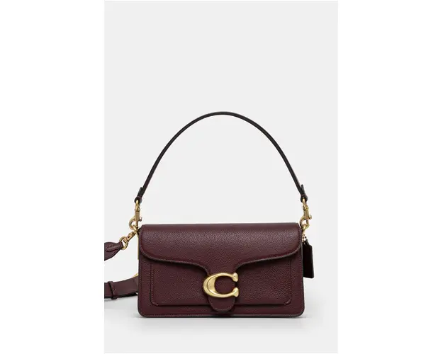 Coach poseta de piele culoarea bordo