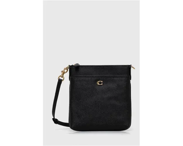 Coach poseta de piele Culoarea negru