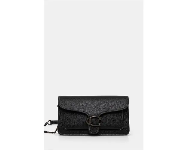 Coach poseta de piele culoarea negru