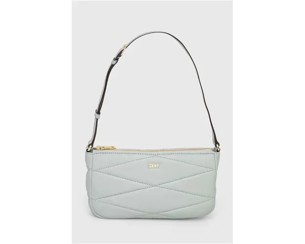 Dkny poseta de piele culoarea turcoaz