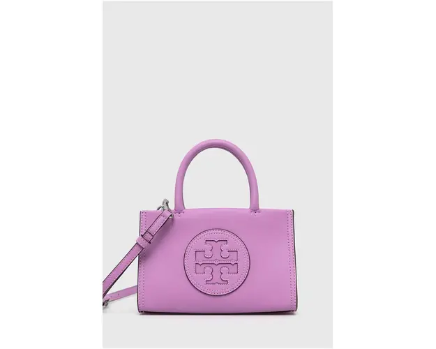 Tory Burch poseta Ella Bio Mini Tote- Bright Amethyst culoarea violet