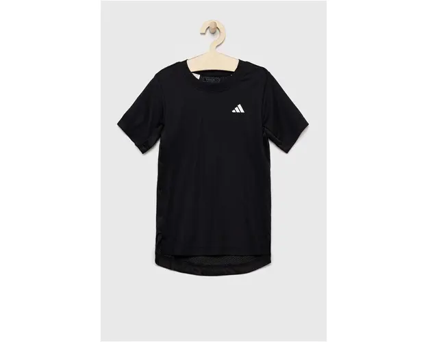 Adidas Performance tricou copii culoarea negru, neted