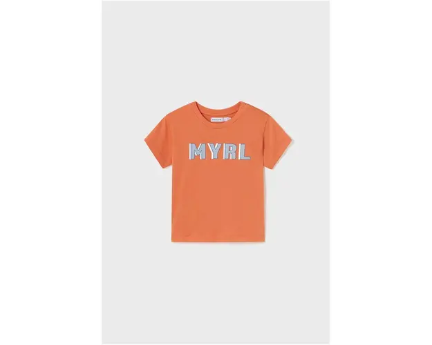 Mayoral tricou de bumbac pentru copii culoarea portocaliu, cu imprimeu