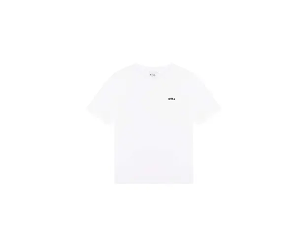BOSS tricou de bumbac pentru copii culoarea alb, neted