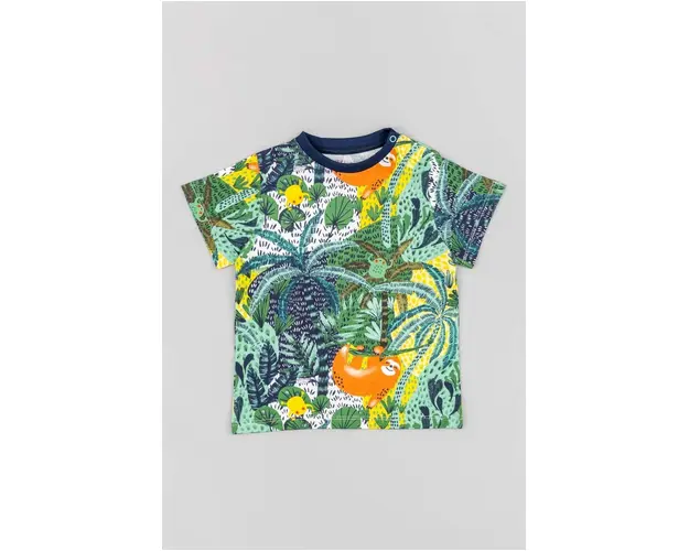 zippy tricou din bumbac pentru bebelusi culoarea verde, modelator