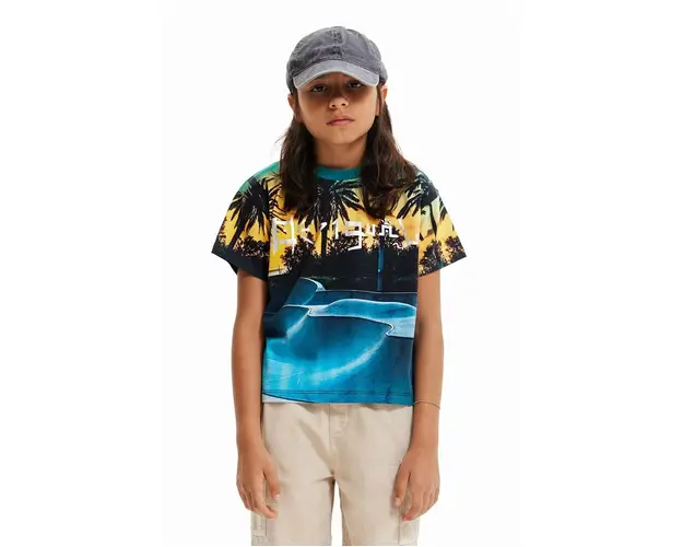 Desigual tricou de bumbac pentru copii cu imprimeu