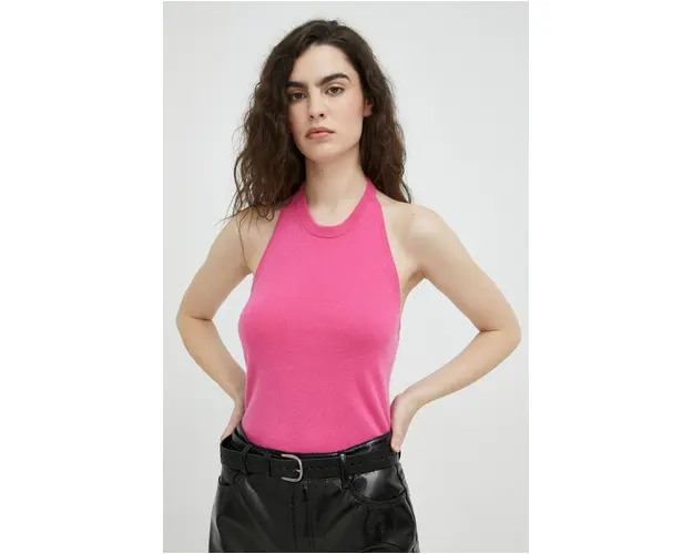 Samsoe Samsoe tricou din casmir culoarea roz
