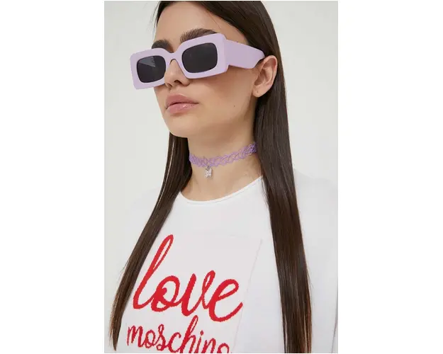 Love Moschino tricou din bumbac culoarea alb
