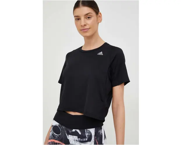 Adidas Performance tricou de alergare Fast culoarea negru