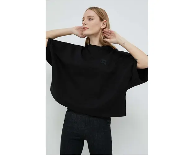 Karl Lagerfeld tricou din bumbac culoarea negru