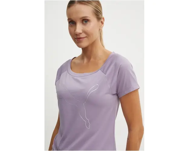 Puma tricou de antrenament Favorite culoarea violet, 522420