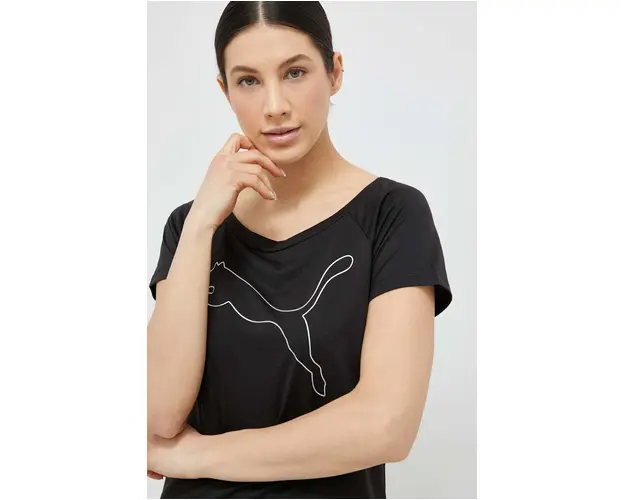 Puma tricou de antrenament Favorite culoarea negru, 522420