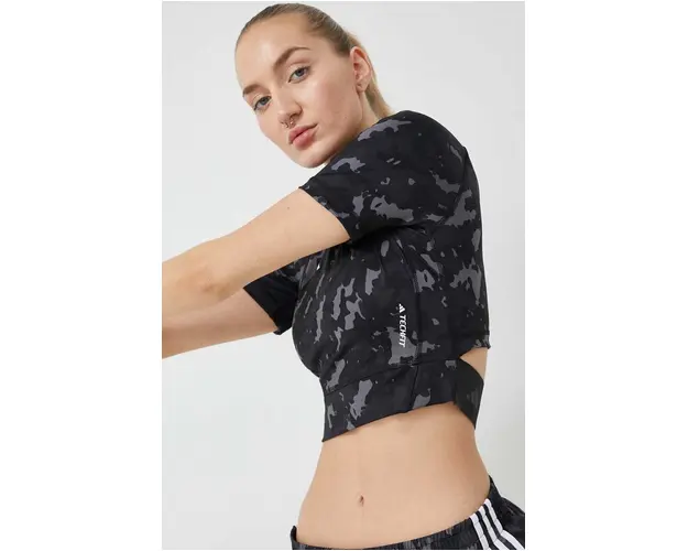 adidas Performance tricou de antrenament Techfit culoarea negru