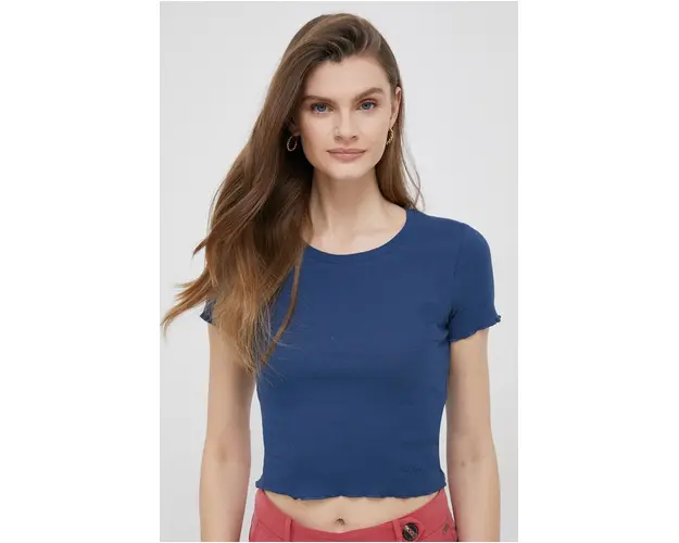 Pepe Jeans tricou Cara femei, culoarea albastru marin